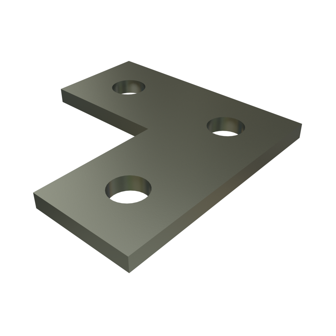 Unistrut P1036 three-hole flat corner plate